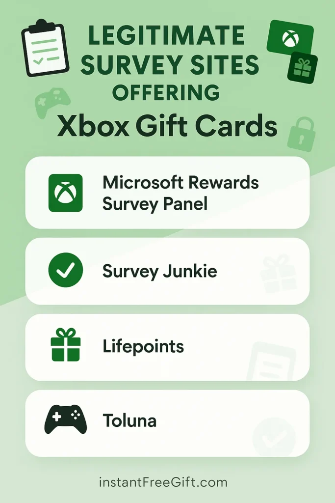 Legitimate Survey Sites Offering Xbox Gift Cards