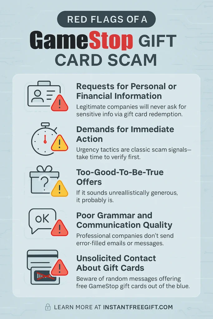 Red Flags of a GameStop Gift Card Scam