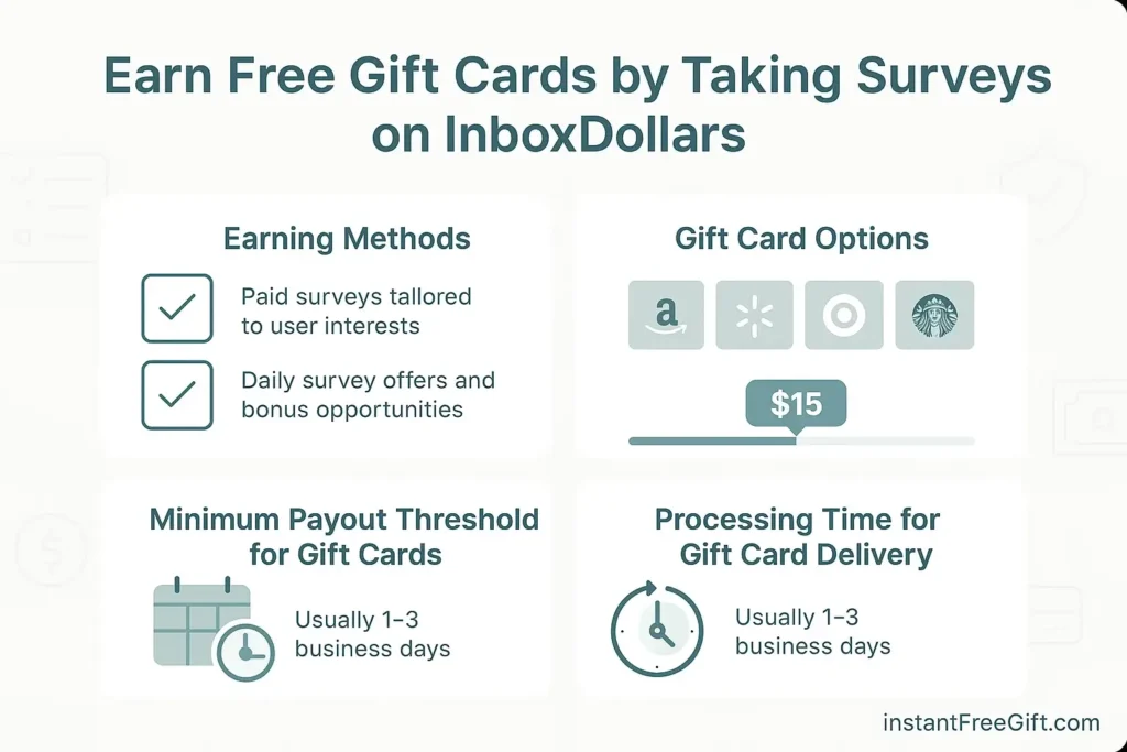 Earn Free Gift Cards by Taking Surveys on InboxDollars