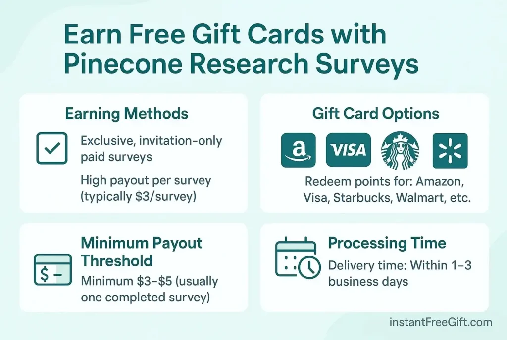 Earn Free Gift Cards with Pinecone Research Surveys